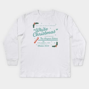 White Christmas Ad Kids Long Sleeve T-Shirt